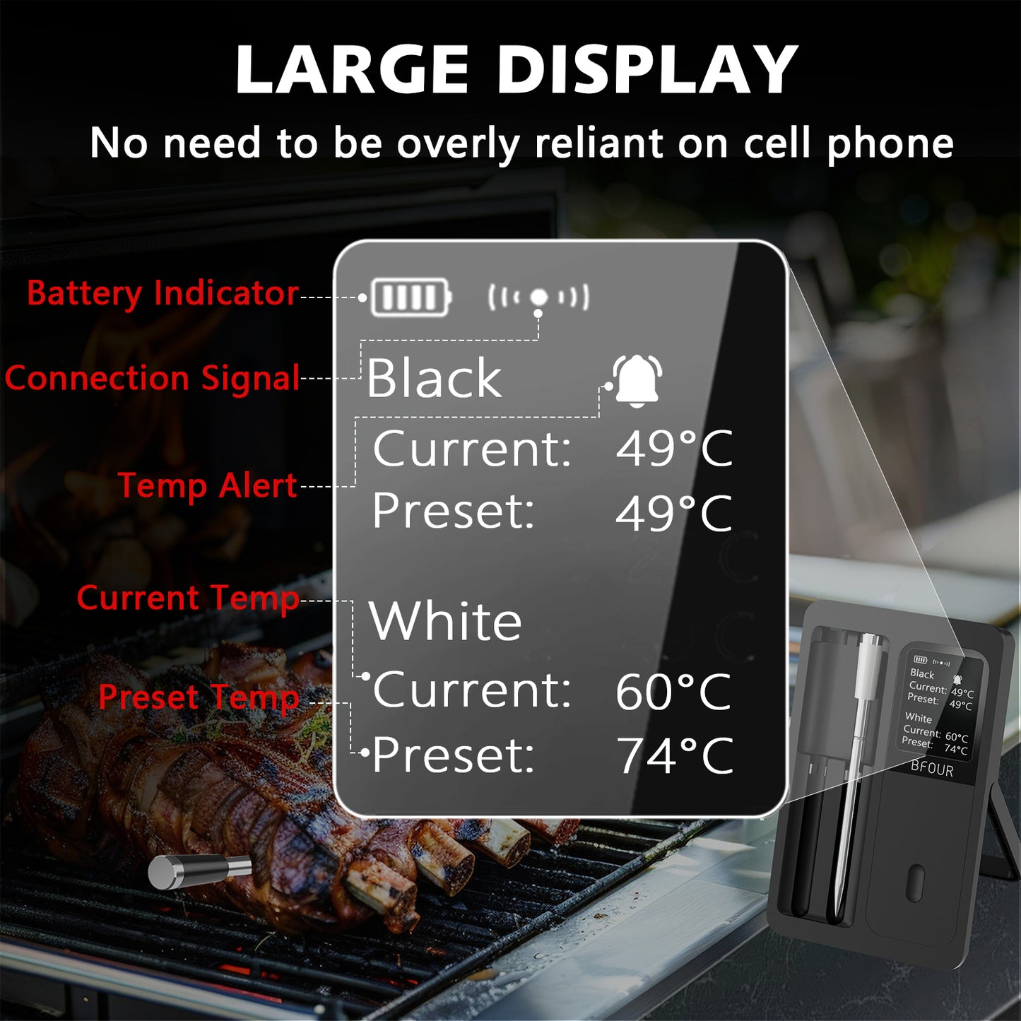 BF-40 Pro Wireless Meat Thermometer