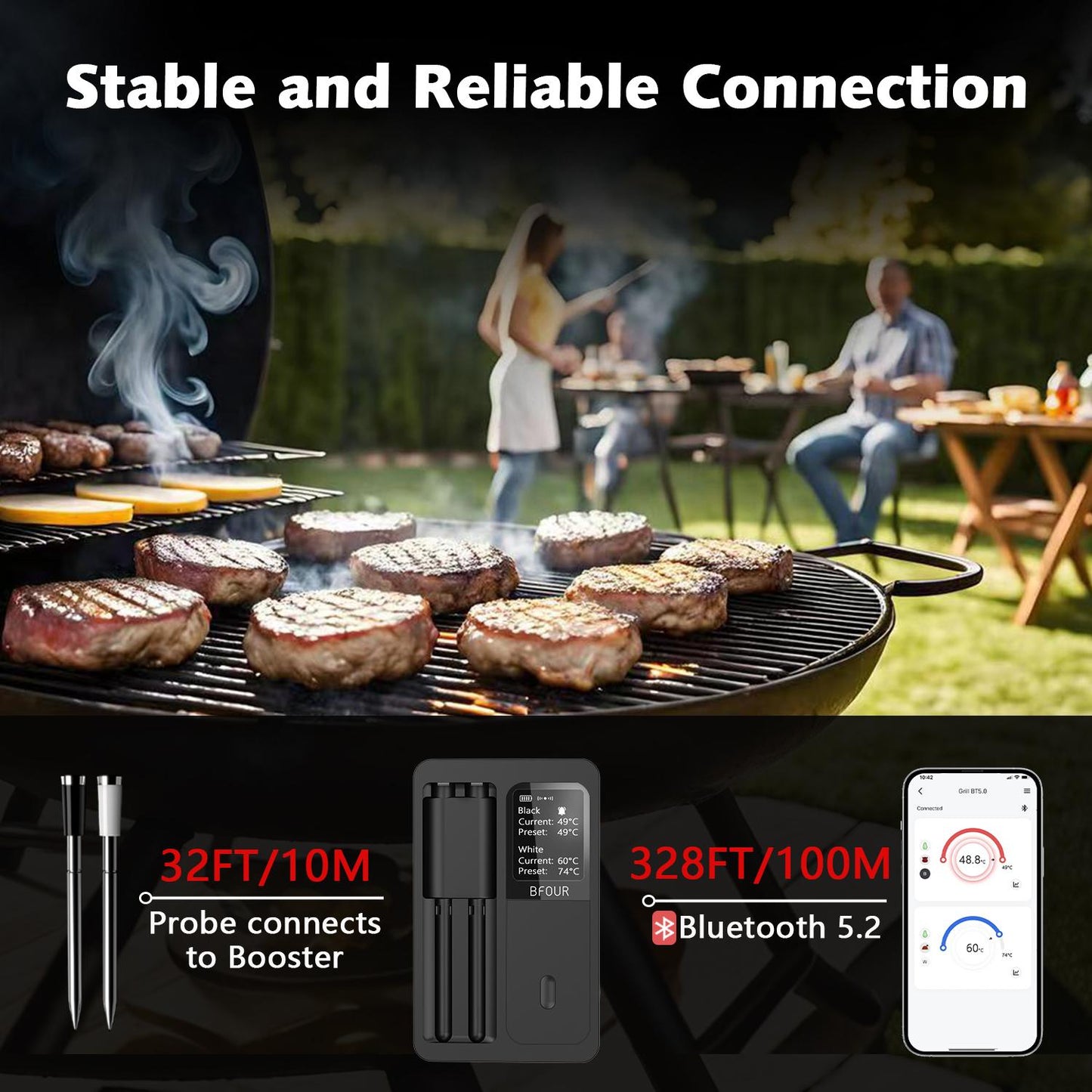BF-40 Pro Wireless Meat Thermometer