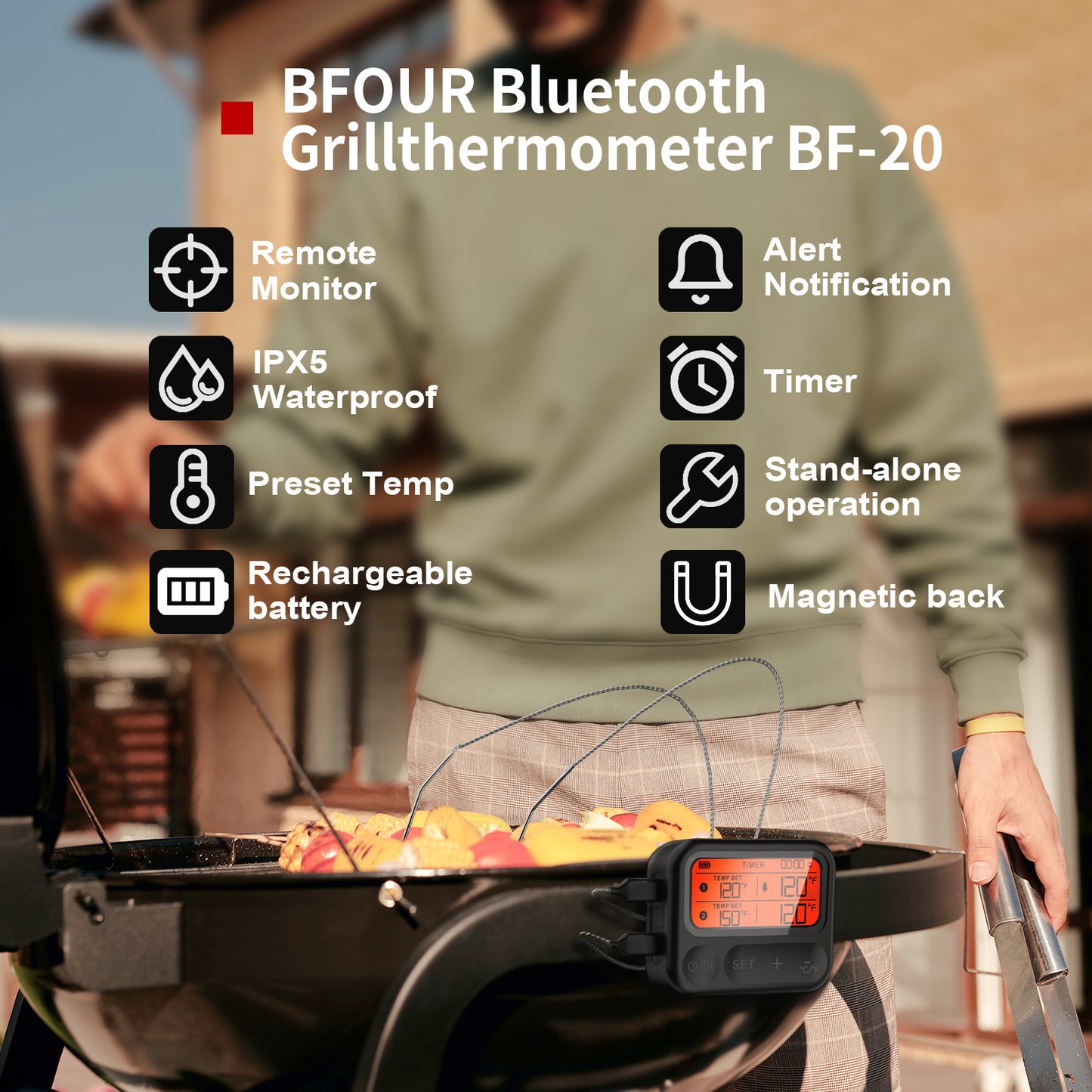 Dual Probes Digital Meat Thermometer | BF-20