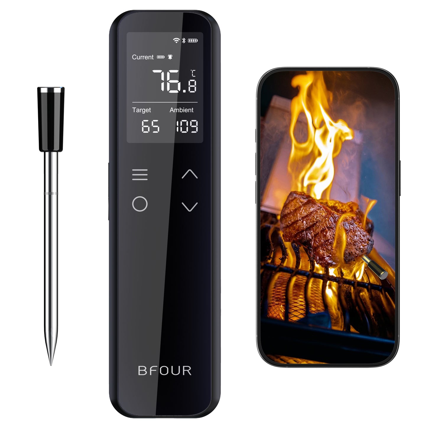 BF-70 Wi-Fi Wireless Meat Thermometer【1 Probe】