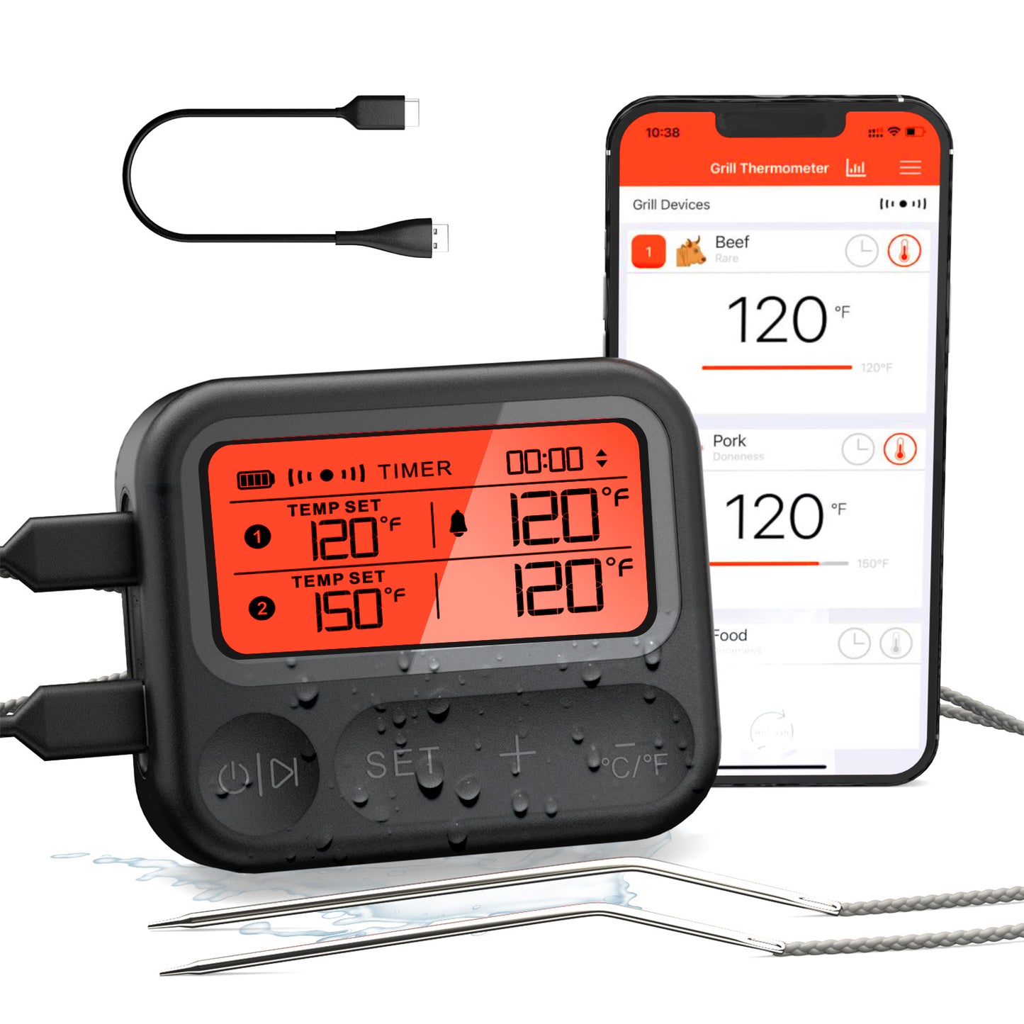 BF-20 Dual-Probes Meat Thermometer