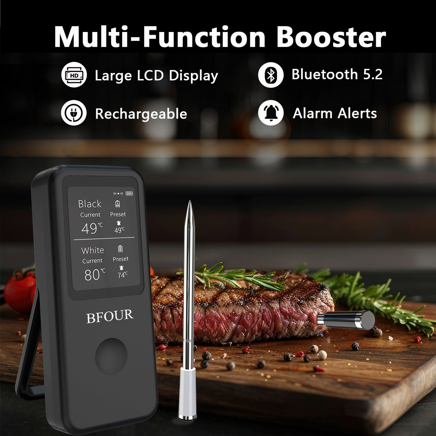 BF-60 Twin Probe Wireless Meat Thermometer