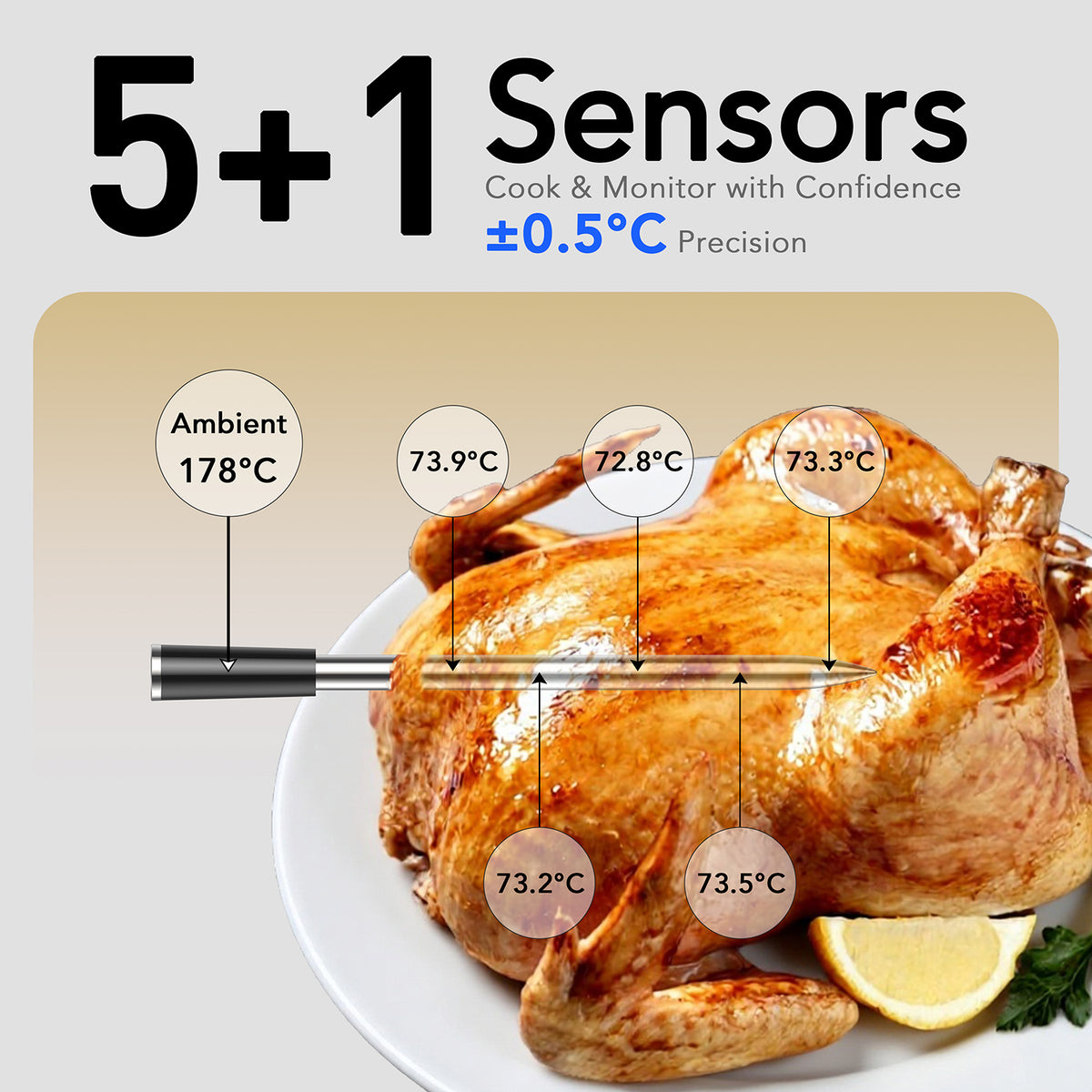 [40% off!] BF-70 Wi-Fi Wireless Meat Thermometer【1 Probe】