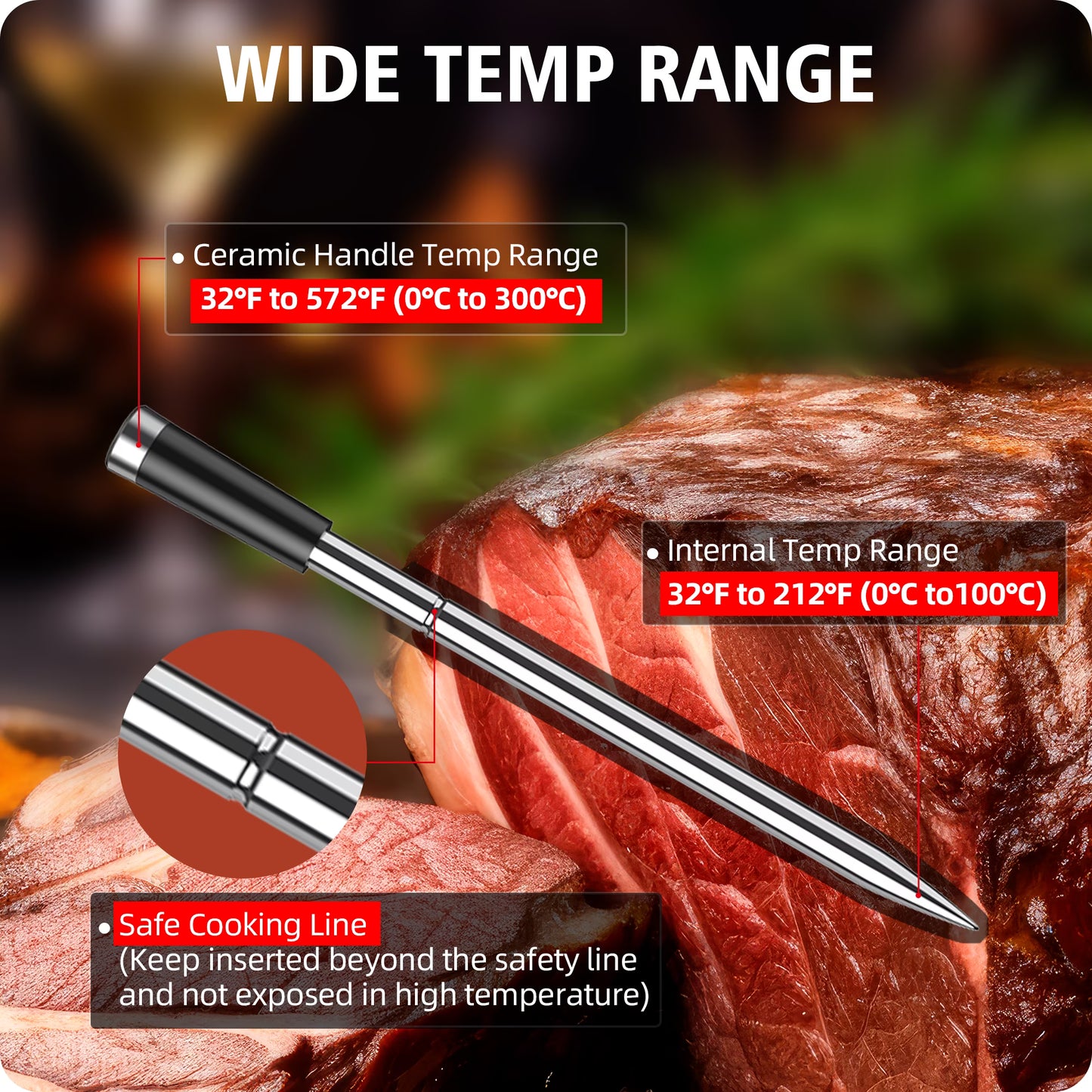 BF-40 Green Bluetooth Meat Thermometer