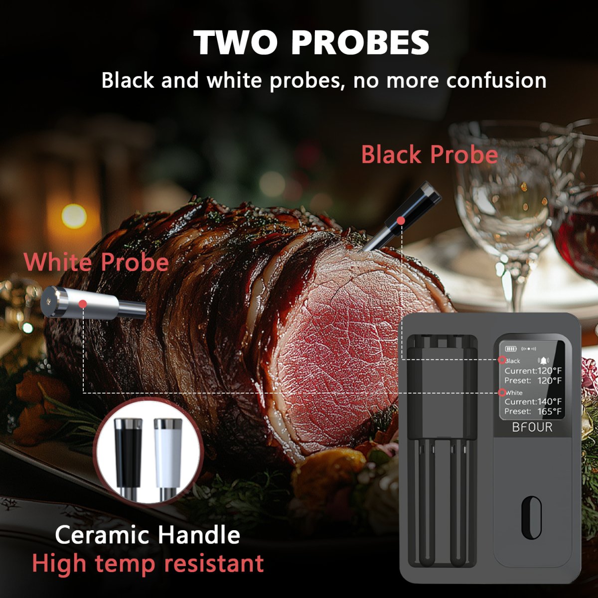 BF - 40 Pro Wireless Meat Thermometer - BFOUR