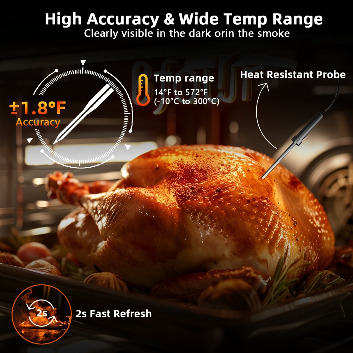 BF - 5 Multi - Probe Meat Thermometer - BFOUR