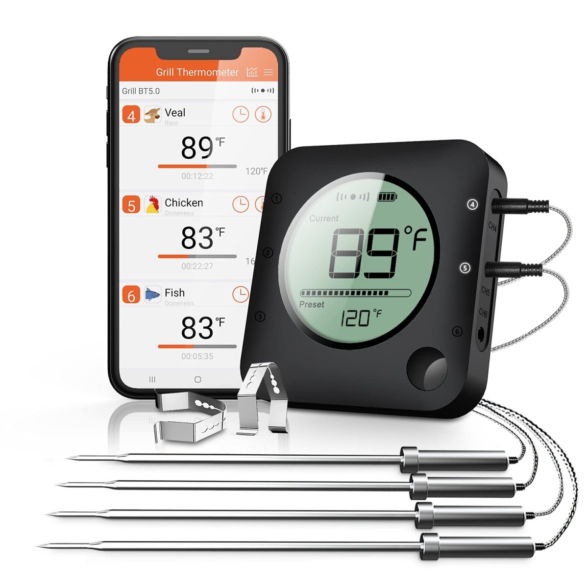 BF - 5 Multi - Probe Meat Thermometer - BFOUR