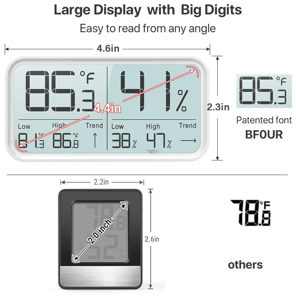 BF - 8 Digital Indoor Thermo - Hygrometer - BFOUR